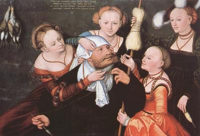 CRANACH, Lucas the Elder Hercules and Omphale (mk08) Germany oil painting art